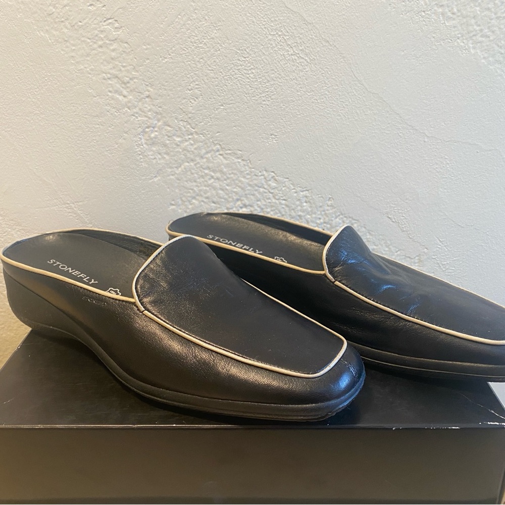 Black Stonefly Loafers and Square Toe